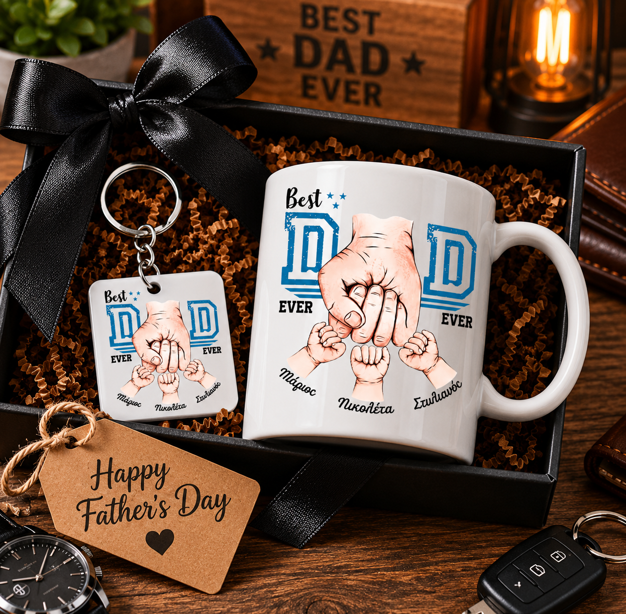 Gift Set για τον Μπαμπά – Κούπα & Προσωποποιημένο Μπρελόκ
